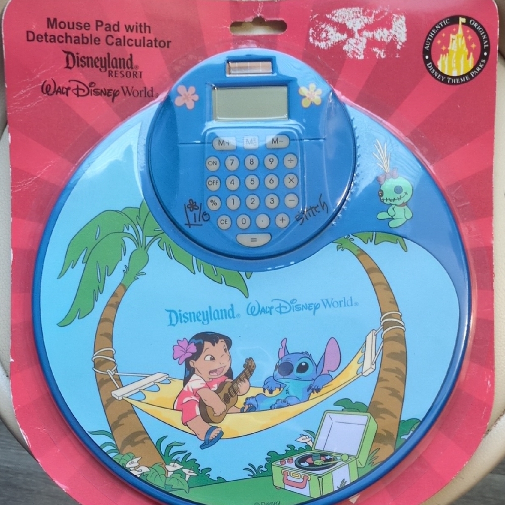 Disney Blue Lilo & Stitch Mouse Pad with Calculator